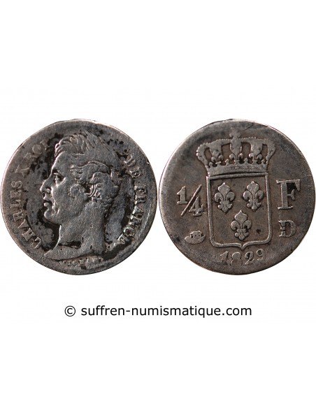 Charles X 01-avr franc Argent 1829 D Lyon