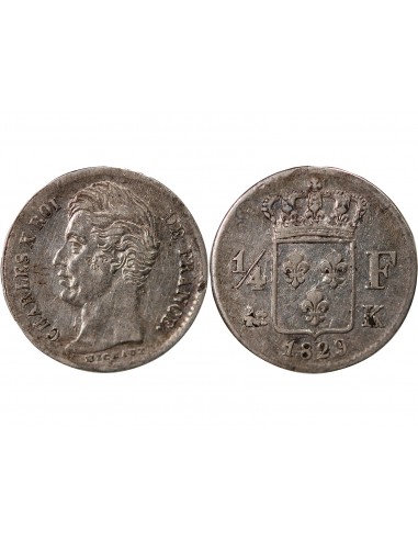 Charles X 01-avr franc Argent 1829 K Bordeaux