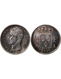 CHARLES X - 1/4 FRANC ARGENT 1830 A PARIS 2