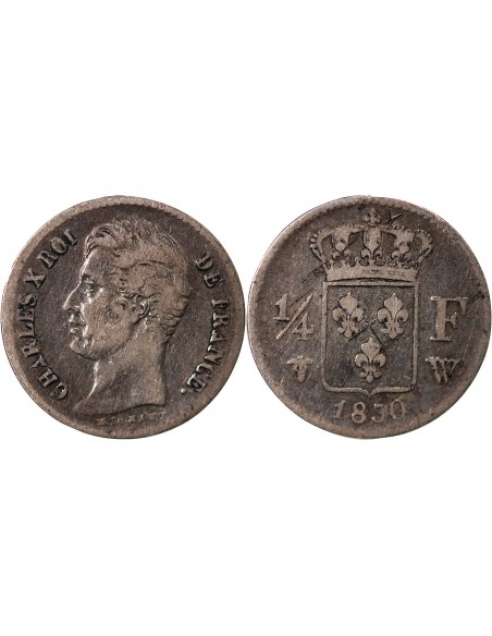 Charles X 01-avr franc Argent 1830 W Lille
