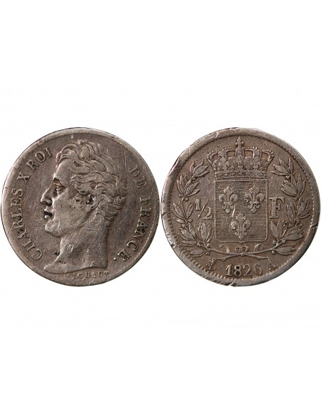 Charles X 01-févr franc Argent 1826 A Paris
