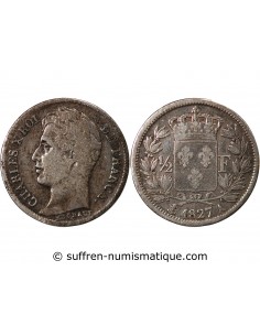 CHARLES X - 1/2 FRANC ARGENT 1827 A PARIS