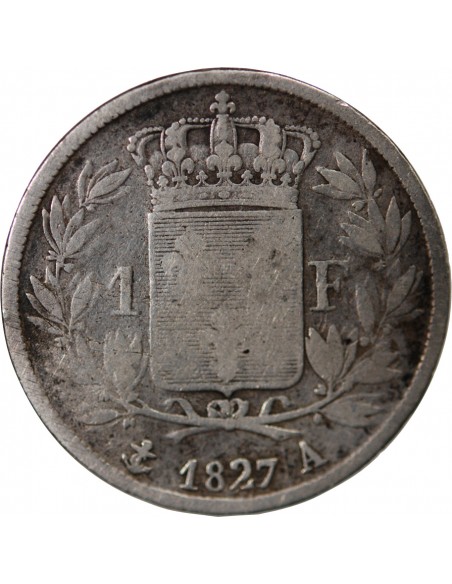 Charles X 1 franc Argent 1827 A Paris