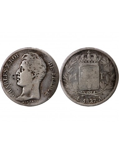 Charles X 1 franc Argent 1827 A Paris