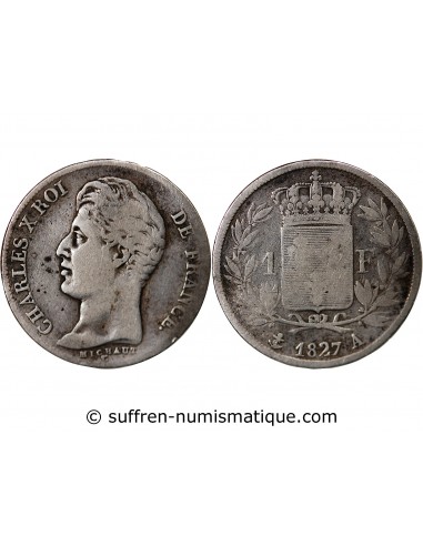 Charles X 1 franc Argent 1827 A Paris