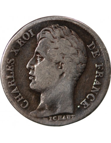 CHARLES X - 1/2 FRANC ARGENT 1828 A PARIS