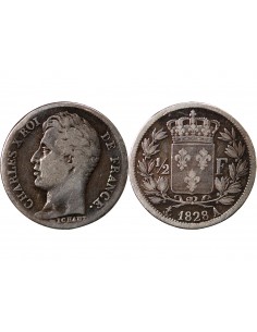 CHARLES X - 1/2 FRANC ARGENT 1828 A PARIS 2