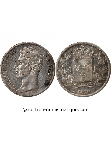 Charles X 1 franc Argent 1826 A Paris