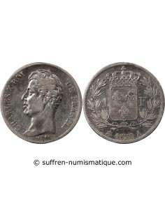CHARLES X - 1 FRANC ARGENT, 4 FEUILLES - 1830 A PARIS