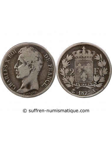 Charles X 2 francs Argent 1827 A Paris