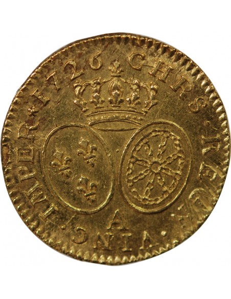 LOUIS XV ﻿- LOUIS D'OR AUX LUNETTES 1726 A PARIS