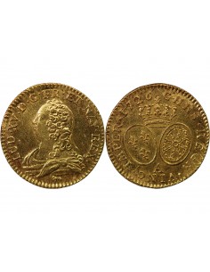 LOUIS XV ﻿- LOUIS D'OR AUX LUNETTES 1726 A PARIS 2