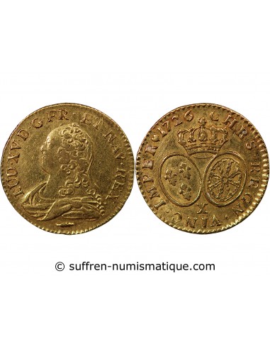 Louis XV 1 louis d'or Or 1726 X Amiens