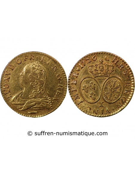 Louis XV 1 louis d'or Or 1726 X Amiens