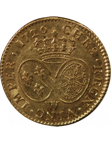 Louis XV 1 louis d'or Or 1726 W Lille