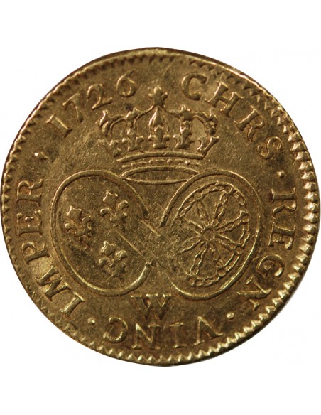 Louis XV 1 louis d'or Or 1726 W Lille