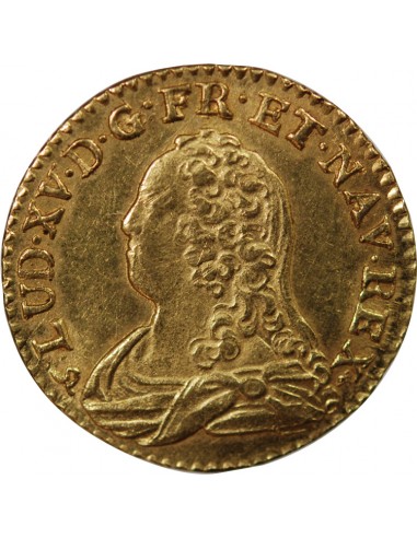 Louis XV 1 louis d'or Or 1737 B Rouen