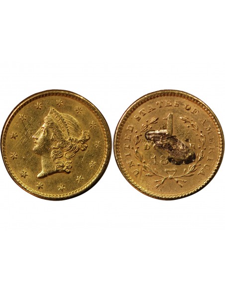 USA, LIBERTY HEAD - 1 DOLLAR OR 1851