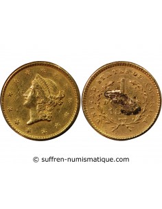 USA, LIBERTY HEAD - 1 DOLLAR OR 1851
