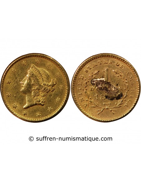 USA, LIBERTY HEAD - 1 DOLLAR OR 1851