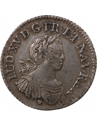 LOUIS XV - 1/4 ECU ARGENT AUX 8 L 1725 G POITIERS