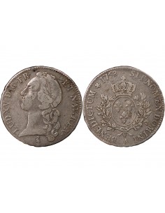 LOUIS XV - ECU ARGENT AU BANDEAU 1758 A PARIS 2