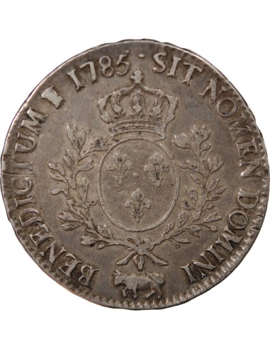 LOUIS XVI - ECU DE BEARN ARGENT AUX RAMEAUX D'OLIVIER 1785 PAU
