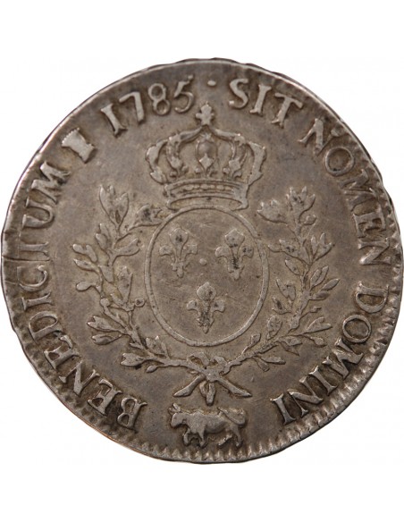 LOUIS XVI - ECU DE BEARN ARGENT AUX RAMEAUX D'OLIVIER 1785 PAU