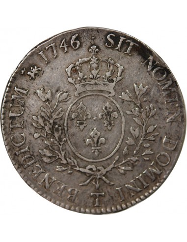 Louis XV 1 ecu Argent 1746 T Nantes