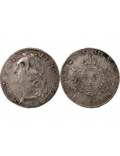 Louis XV Ecu au bandeau Argent 1746 T Nantes 2