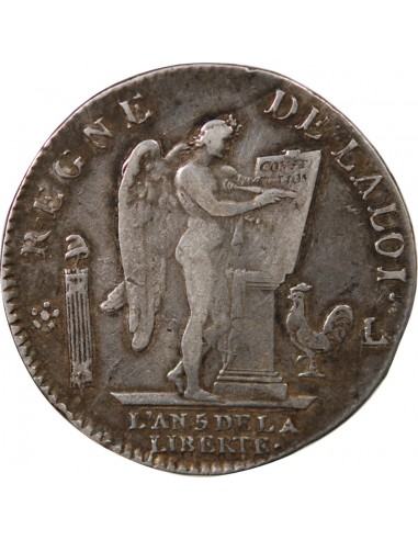 Louis XVI 1 ecu Argent 1793 L Bayonne