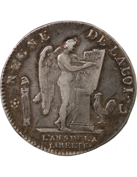 Louis XVI 1 ecu Argent 1793 L Bayonne