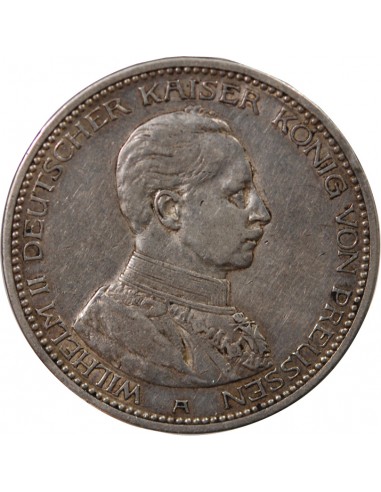 Allemagne Guillaume II, Empereur 5 Mark Argent 1913 A Berlin