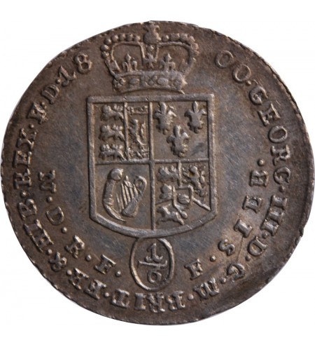 ALLEMAGNE, BRUNSWICK LUNEBURG, GEORGES III - 1/6 THALER ARGENT 1800