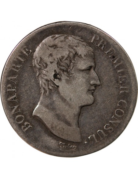 BONAPARTE Ier CONSUL﻿ - 5 FRANCS, ARGENT - AN XI A PARIS