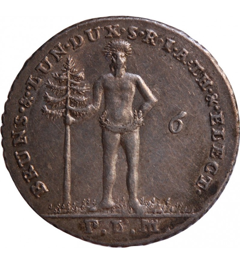 ALLEMAGNE, BRUNSWICK LUNEBURG, GEORGES III - 1/6 THALER ARGENT 1800