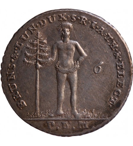 ALLEMAGNE, BRUNSWICK LUNEBURG, GEORGES III - 1/6 THALER ARGENT 1800