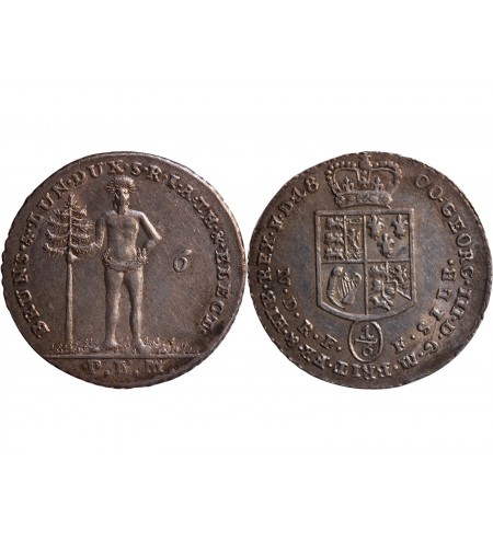 ALLEMAGNE, BRUNSWICK LUNEBURG, GEORGES III - 1/6 THALER ARGENT 1800