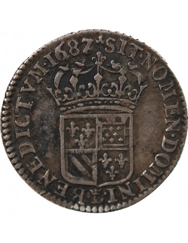 Louis XIV 01-févr ecu Argent 1687 W Lille