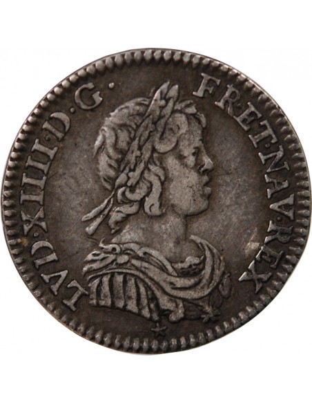 Louis XIV 01-déc ecu Argent 1644 D Lyon