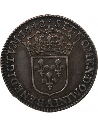 Louis XIV 01-déc ecu Argent 1642 A Paris