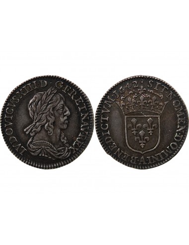 Louis XIV 01-déc ecu Argent 1642 A Paris