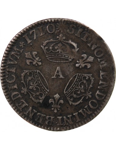 LOUIS XIV﻿ - 1/10 ECU AUX TROIS COURONNES 1710 A PARIS