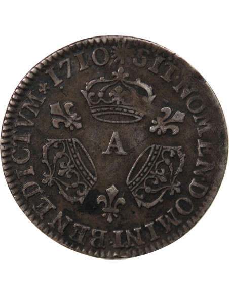 LOUIS XIV﻿ - 1/10 ECU AUX TROIS COURONNES 1710 A PARIS