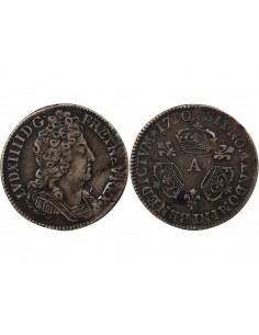 LOUIS XIV﻿ - 1/10 ECU AUX TROIS COURONNES 1710 A PARIS 2