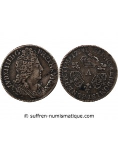 LOUIS XIV﻿ - 1/10 ECU AUX TROIS COURONNES 1710 A PARIS