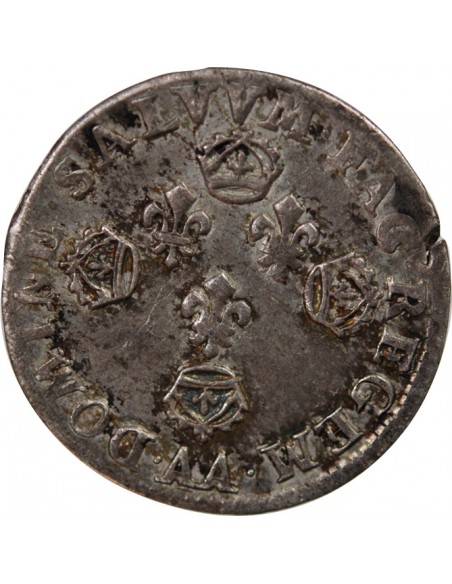 Louis XIV 10 sols aux 4 couronnes Argent 1707 AA Metz