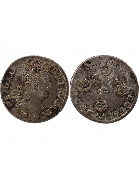 Louis XIV 10 sols Argent 1707 AA Metz