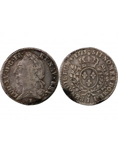 LOUIS XV - 1/2 ECU VIEILLE TETE 1773 I LIMOGES 2