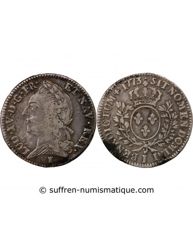 LOUIS XV - 1/2 ECU VIEILLE TETE 1773 I LIMOGES